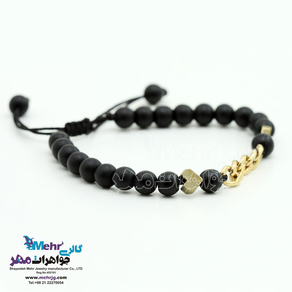 دستبند طلا و سنگ - طرح کارتیه