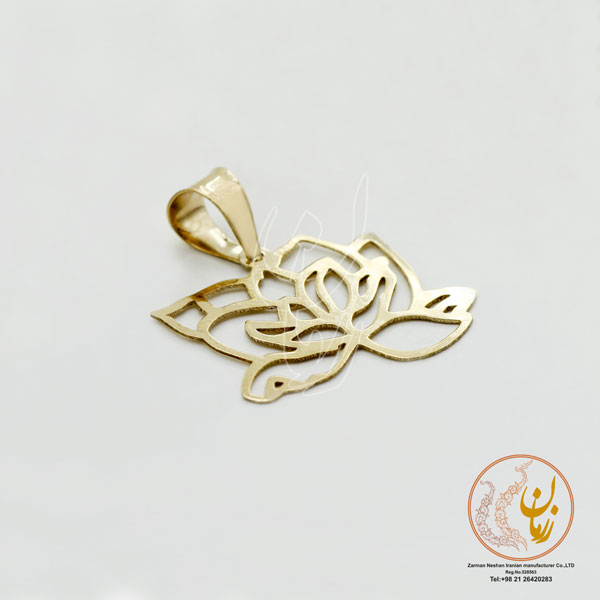 آویز طلا - طرح گل