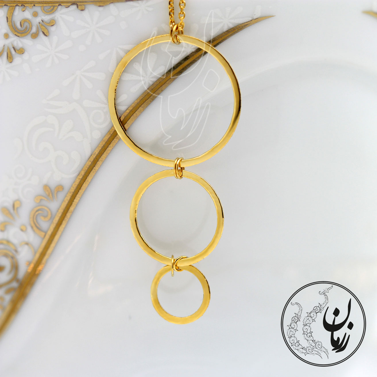 گردنبند طلا - طرح هندسی