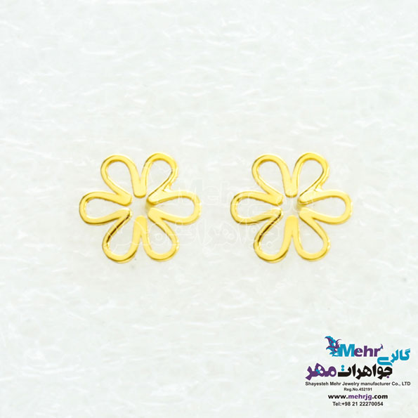 گوشواره طلا - طرح گل یاسمن
