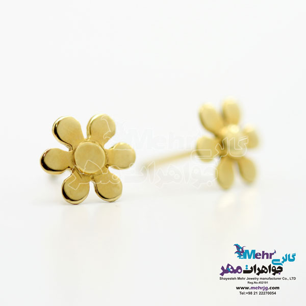 گوشواره طلا - طرح گل یاسمن