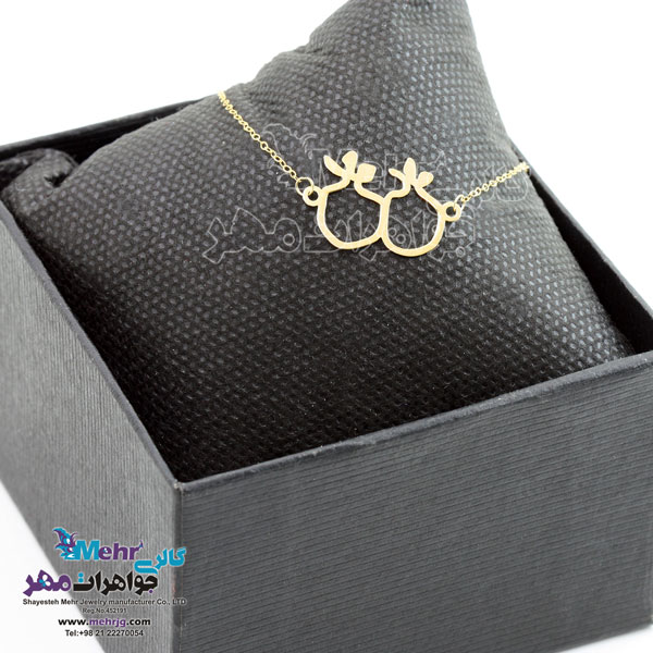 دستبند طلا - طرح انار