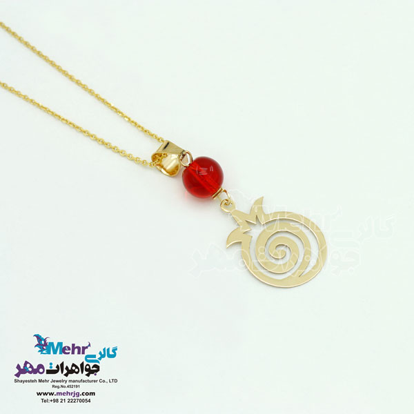 آویز طلا - طرح انار اسپیرال
