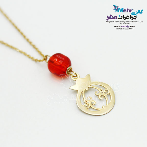 آویز ساعت طلا - طرح انار