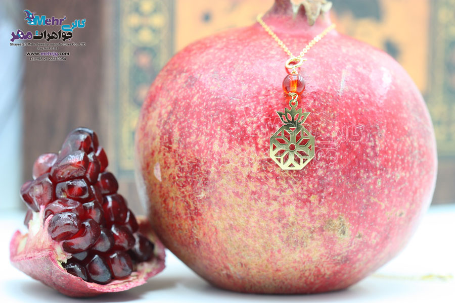 آویز طلا - چند کاربرده - طرح انار
