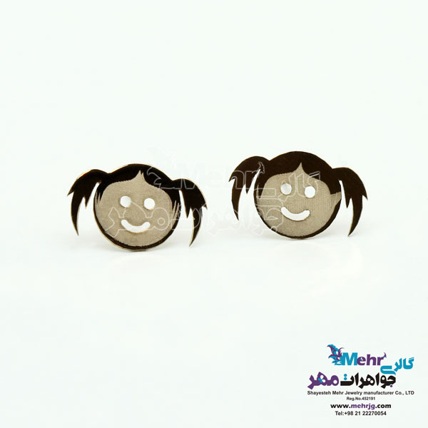 گوشواره طلا - طرح دخترک خوشحال