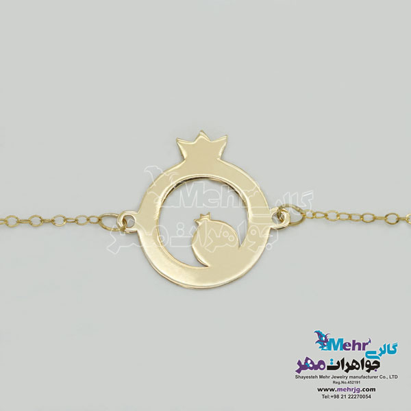 دستبند طلا - طرح انار