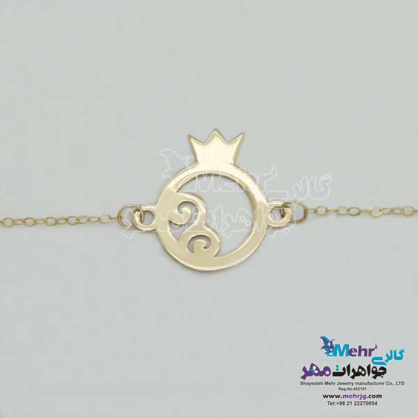 دستبند طلا - طرح انار