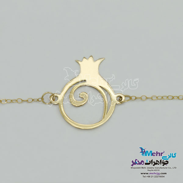 دستبند طلا - طرح انار