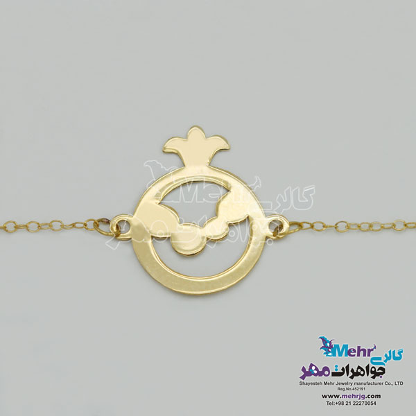 دستبند طلا - طرح انار