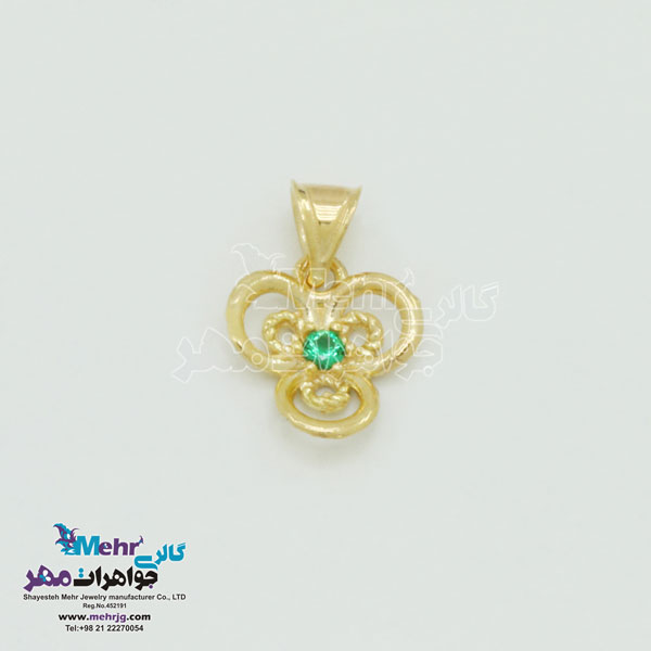نیم ست طلا - آویز و گوشواره - طرح گل