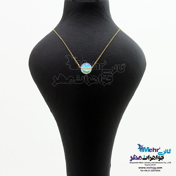 گردنبند طلا - طرح حباب هفت رنگ