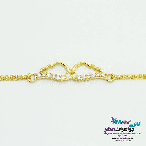 دستبند طلا - طرح بال فرشته