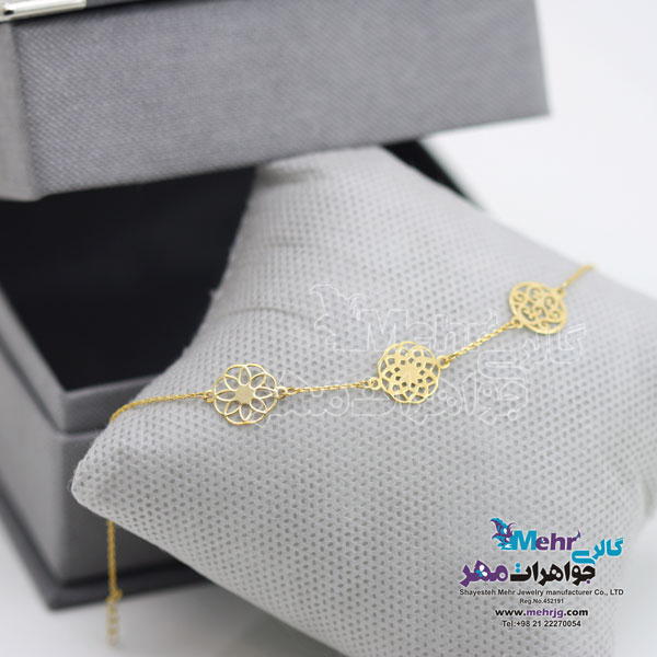 دستبند طلا - طرح شمسه