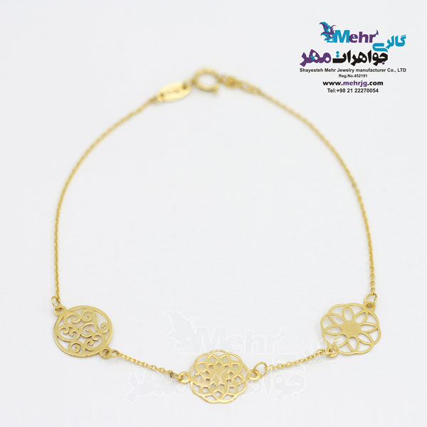 دستبند طلا - طرح شمسه