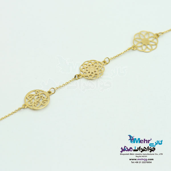 دستبند طلا - طرح شمسه