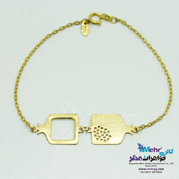 دستبند طلا - طرح انار