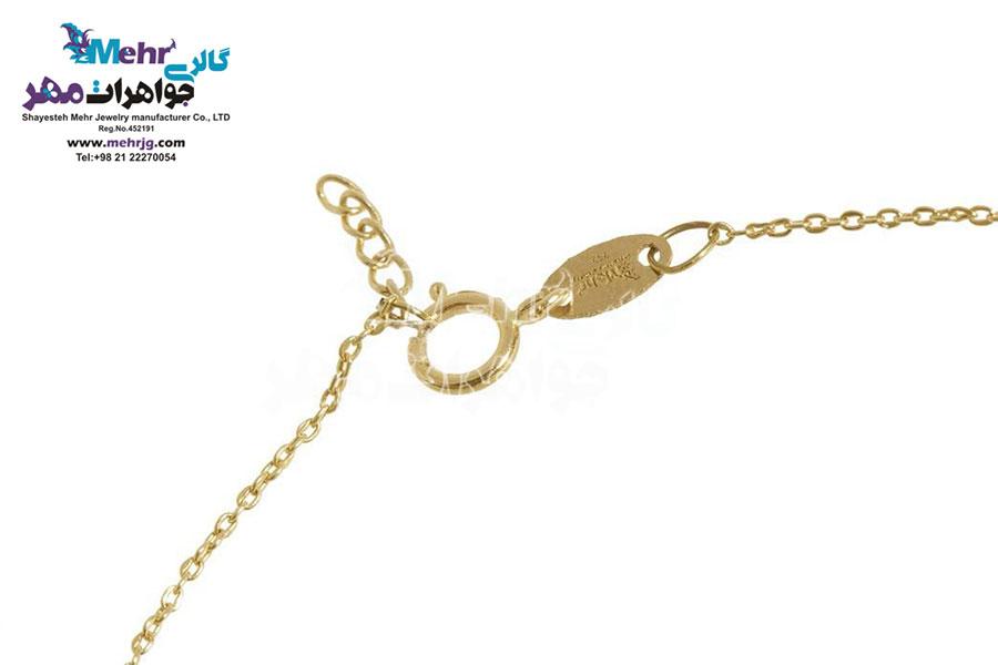 دستبند طلا و سنگ - طرح مروارید نشان