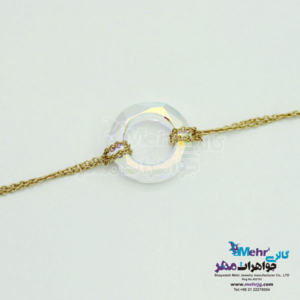 دستبند طلا - سنگ سواروسکی رینگ