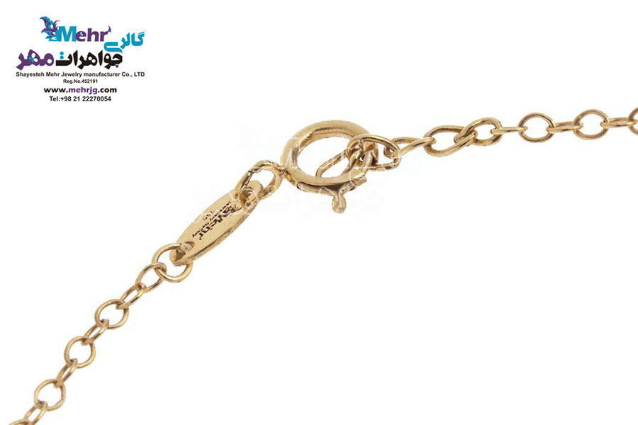 دستبند طلا و سنگ - سواروسکی پروانه
