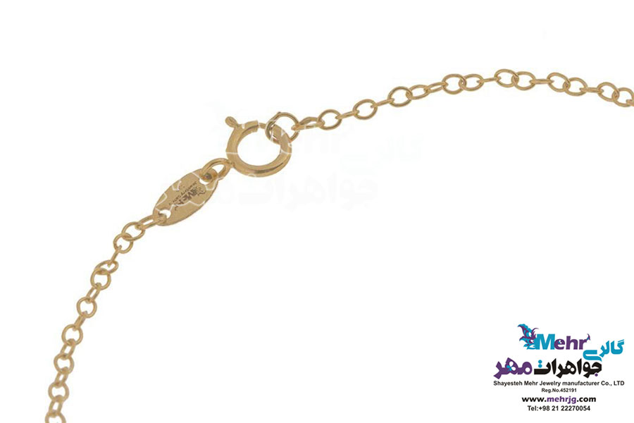 دستبند طلا و سنگ - صدف ستاره