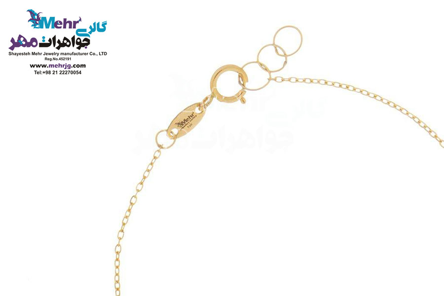 دستبند طلا و سنگ - سواروسکی گل