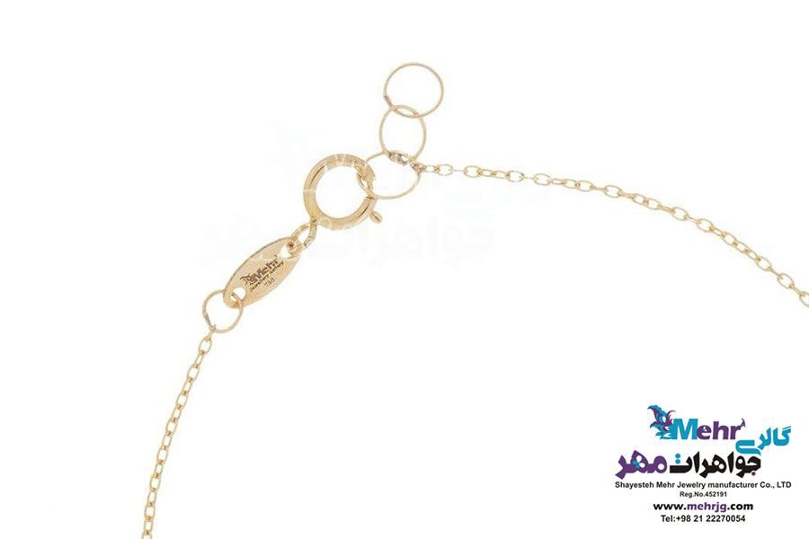 دستبند طلا و سنگ - سواروسکی قلب