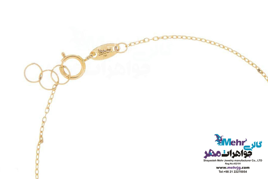 دستبند طلا و سنگ - سواروسکی گل