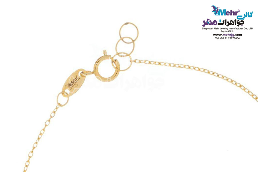 دستبند طلا و سنگ - سواروسکی قلب