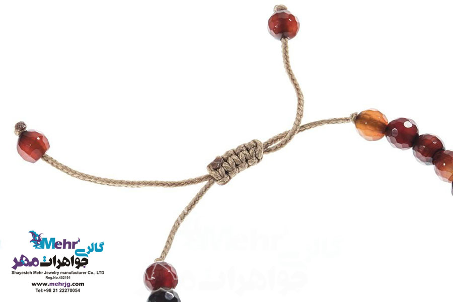 دستبند طلا و سنگ - طرح نت سل
