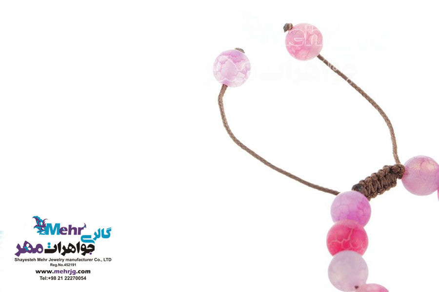 دستبند طلا و سنگ - طرح دختر بچه