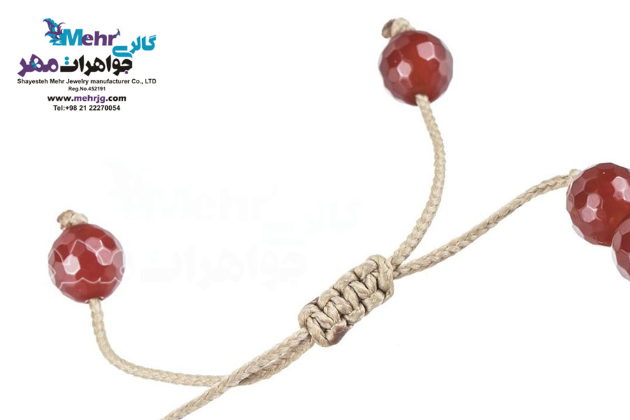 دستبند طلا و سنگ - طرح اسلیمی