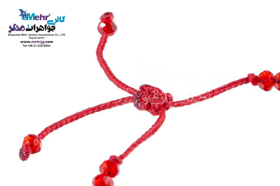 دستبند طلا و مهره - طرح قلب