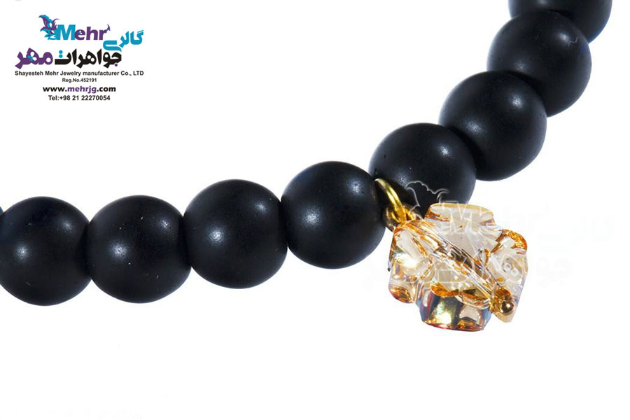 دستبند طلا و سنگ - سواروسکی گل