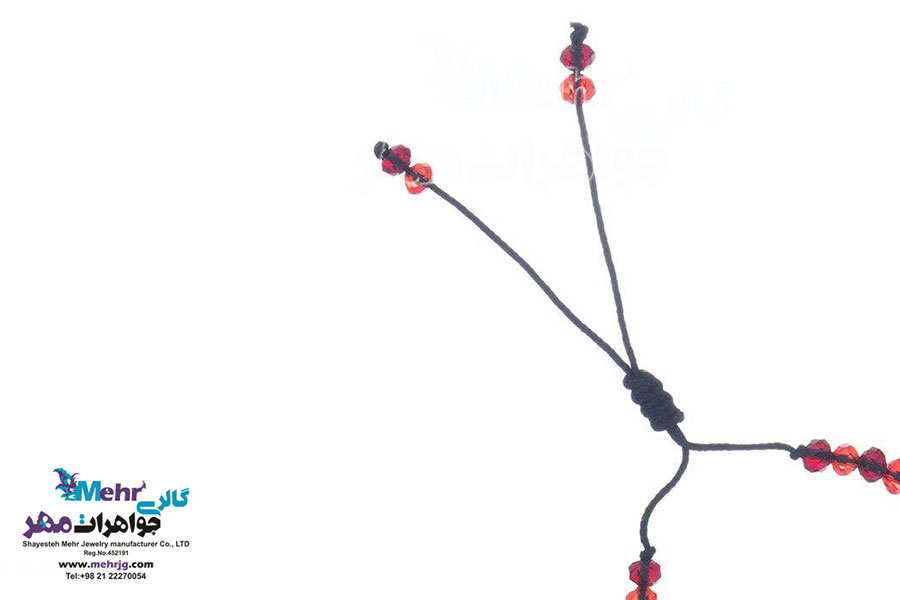 دستبند طلا و مهره - طرح قلب مشترک