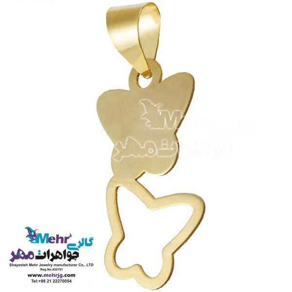 نیم ست طلا - آویز و گوشواره - طرح پروانه