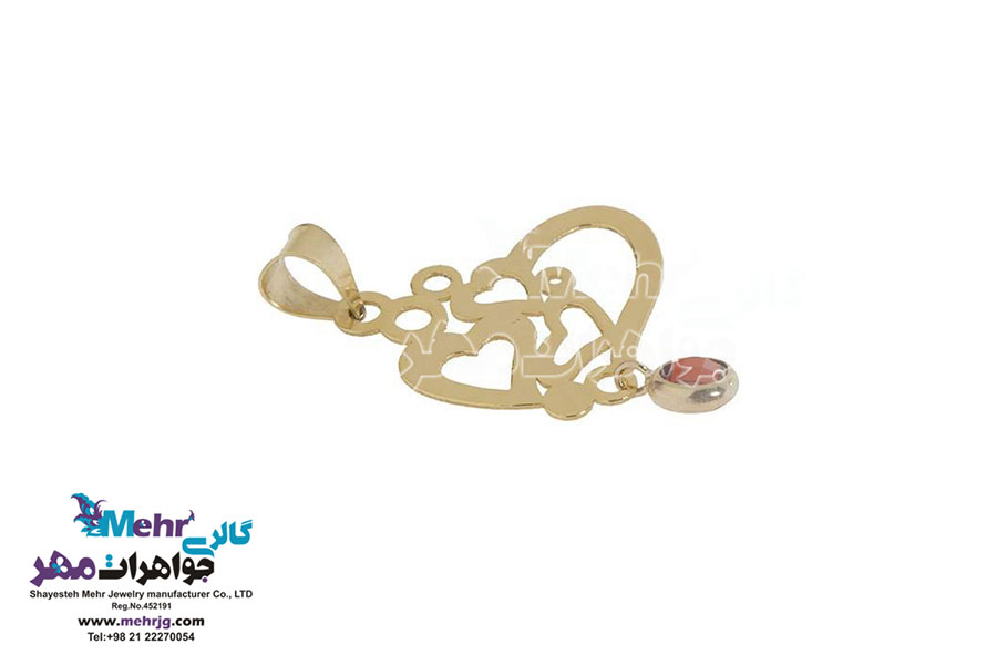 نیم ست طلا - آویز و گوشواره - طرح قلب