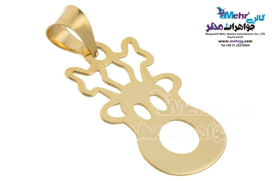 نیم ست طلا - آویز و گوشواره - طرح گوزن