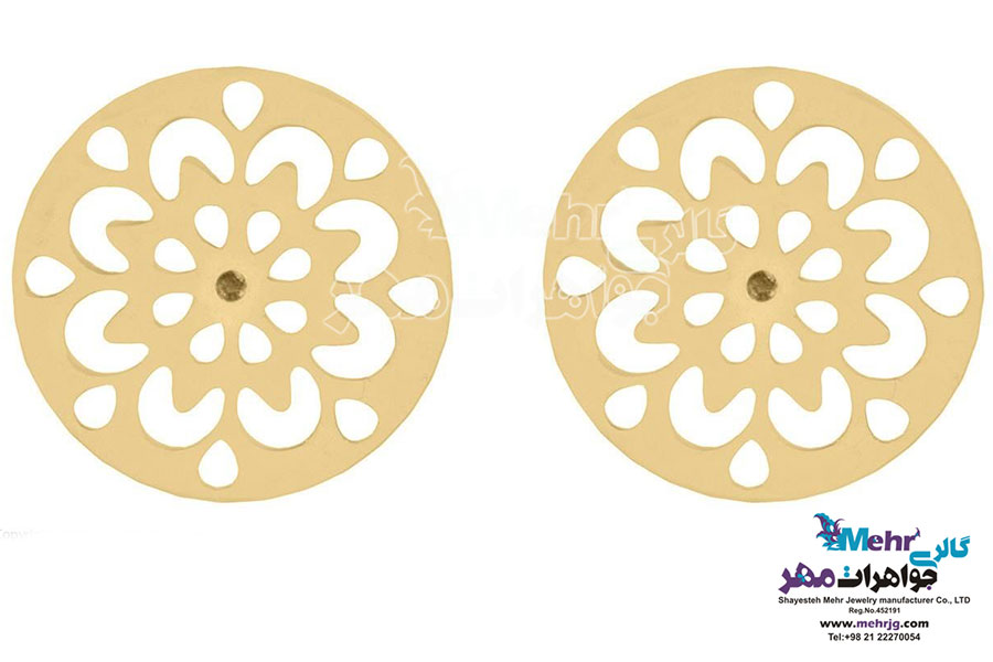 نیم ست طلا - آویز و گوشواره - طرح اسلیمی