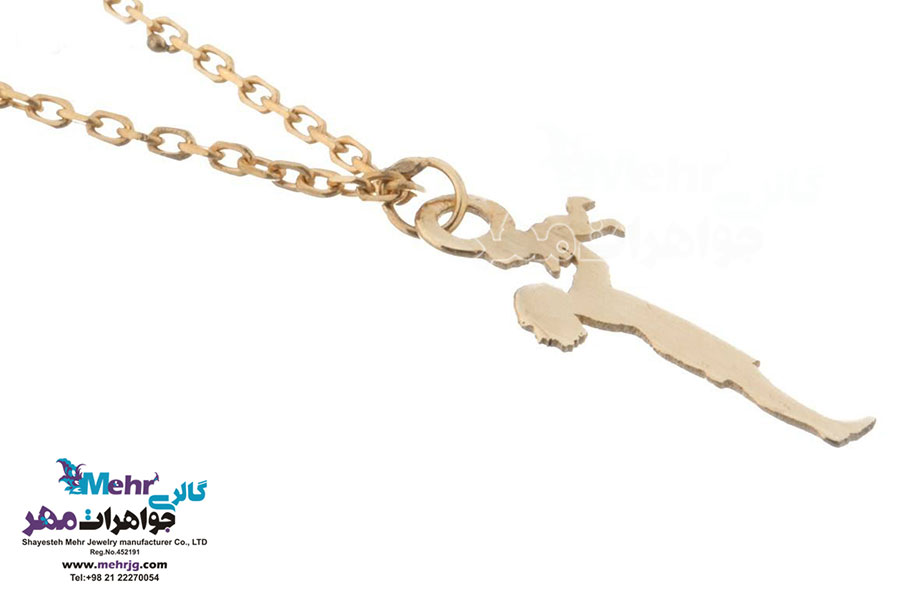 آویز ساعت طلا - طرح مادر و بچه