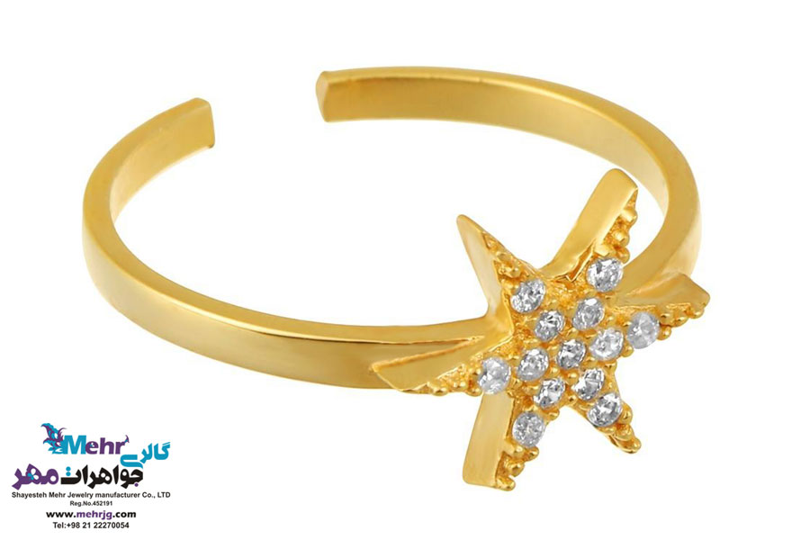 انگشتر طلا - طرح ستاره