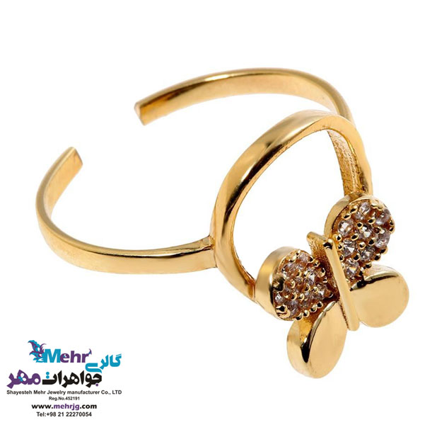 انگشتر طلا - طرح پروانه
