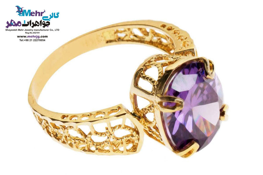 انگشتر طلا - طرح هندسی