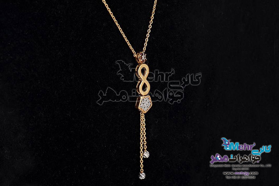 گردنبند طلا - طرح بی‌نهایت