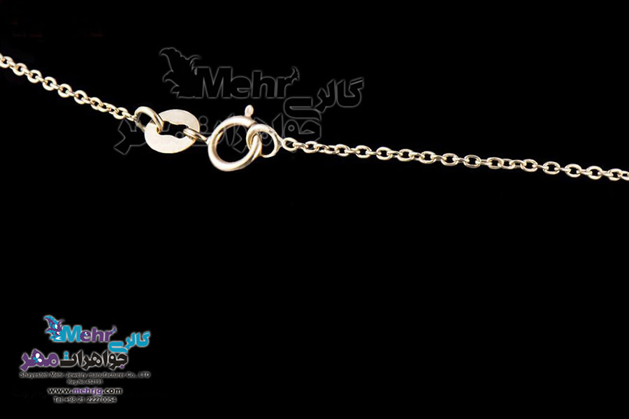 گردنبند طلا - طرح قلب و دایره