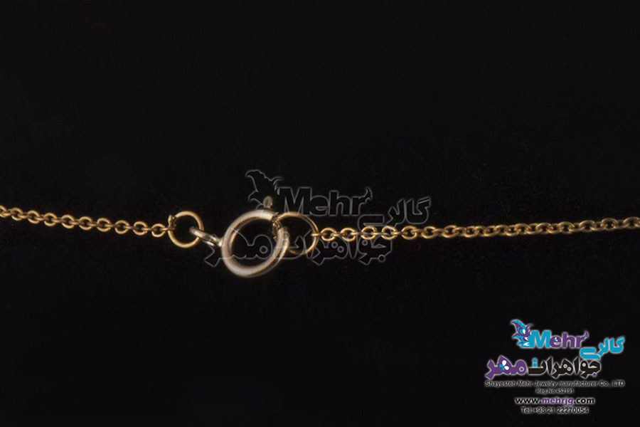 گردنبند طلا - طرح قلب و دایره