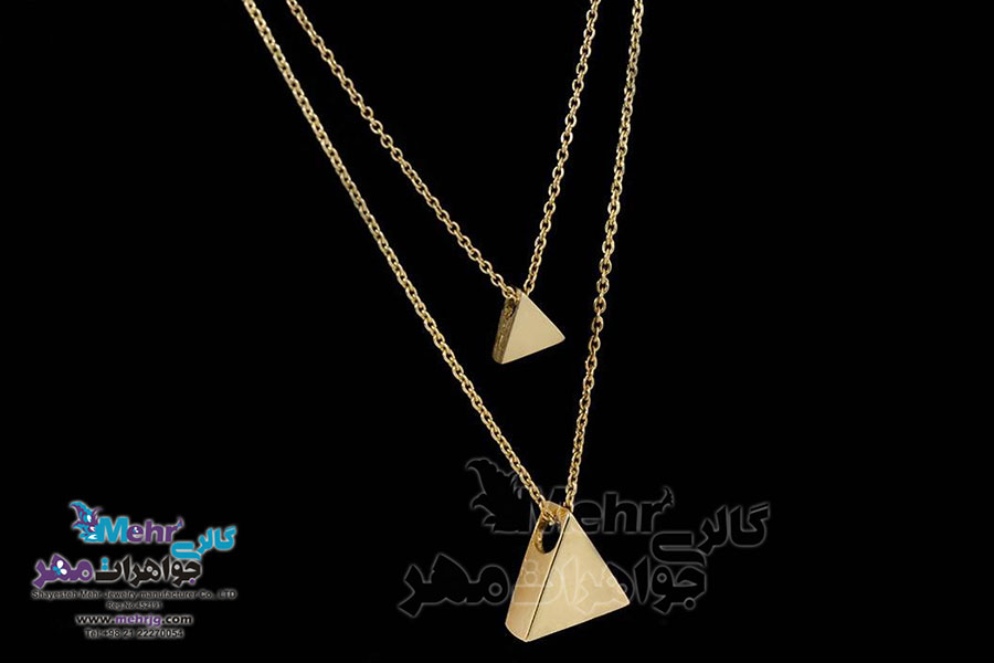 گردنبند طلا - طرح هندسی