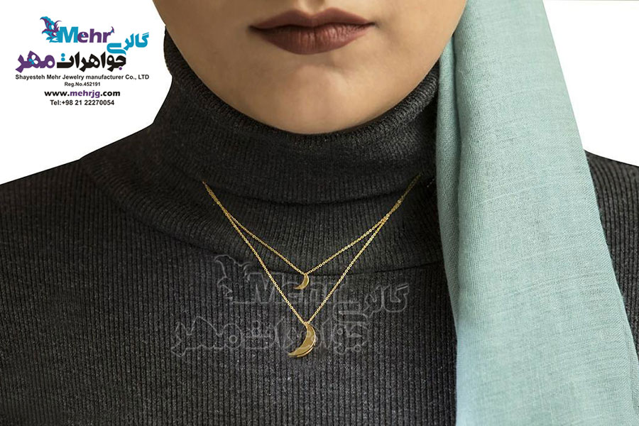 گردنبند طلا - طرح ماه