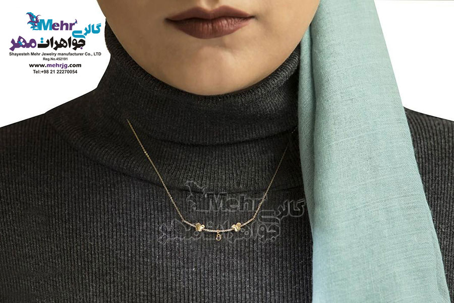 گردنبند طلا - طرح پروانه