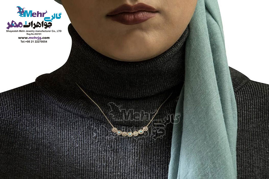 گردنبند طلا - طرح فلاور